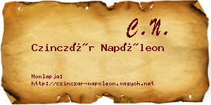 Czinczár Napóleon névjegykártya